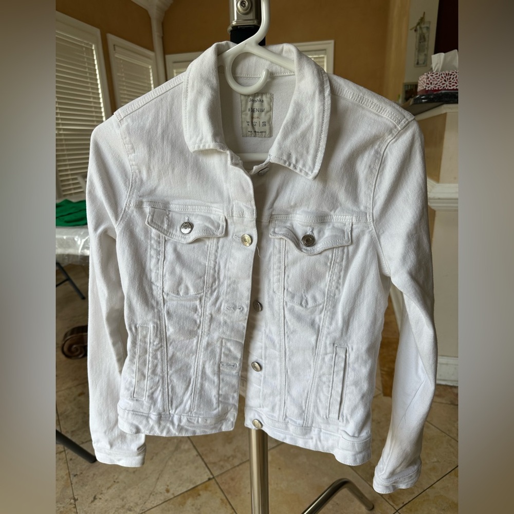 Bershka White Denim Jacket